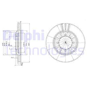 Гальмівний диск, Delphi BG2628