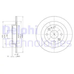 Гальмівний диск, Delphi BG2805