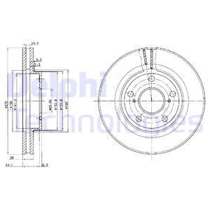 Гальмівний диск, Delphi BG2782