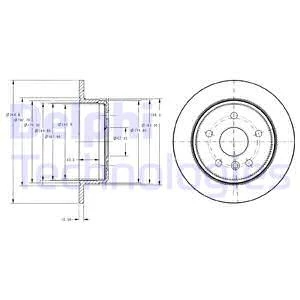 Гальмівний диск, Delphi BG3178