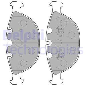 Комплект гальмівних накладок, дискове гальмо, Delphi LP1798