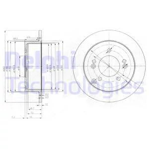 Гальмівний диск, Delphi BG3799