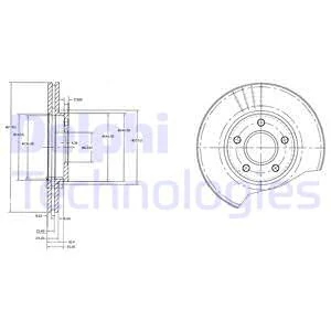 Гальмівний диск, Delphi BG3826