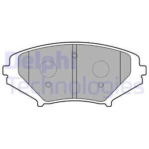 Комплект гальмівних накладок, дискове гальмо, Delphi LP1867