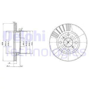 Гальмівний диск, Delphi BG3424