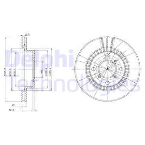 Гальмівний диск, Delphi BG3160