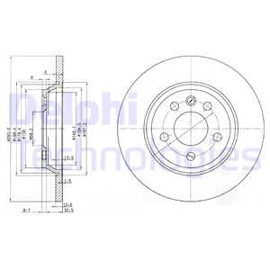 Гальмівний диск, Delphi BG3518