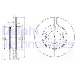 Гальмівний диск, Delphi BG3858
