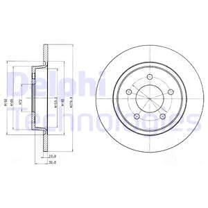 Гальмівний диск, Delphi BG3930