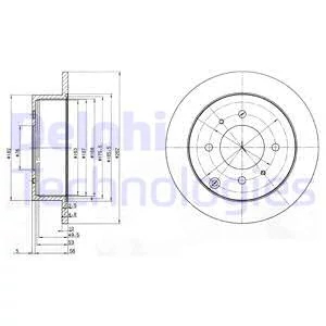 Гальмівний диск, Delphi BG4010