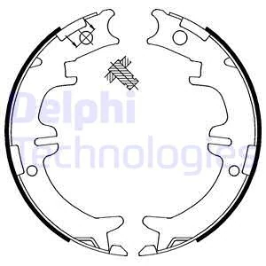 Комплект гальмівних колодок, стоянкове гальмо, Delphi LS1892