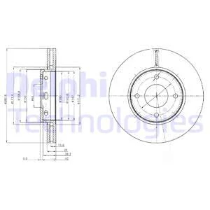 Гальмівний диск, Delphi BG4127