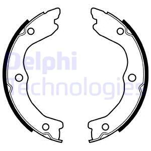 Комплект гальмівних колодок, стоянкове гальмо, Delphi LS2038