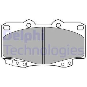 Комплект гальмівних накладок, дискове гальмо, Delphi LP2242