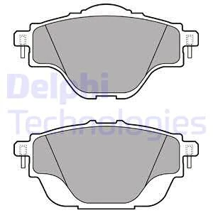 Комплект гальмівних накладок, дискове гальмо, Delphi LP2509