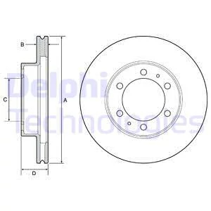 Гальмівний диск, Delphi BG4557