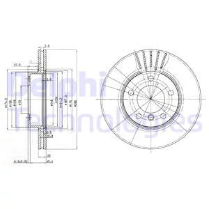 Гальмівний диск, Delphi BG2623C