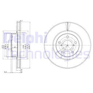 Гальмівний диск, Delphi BG2827C