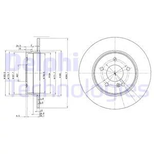 Гальмівний диск, Delphi BG3239C