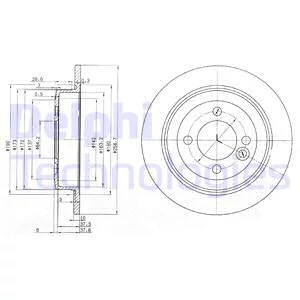 Гальмівний диск, Delphi BG3662C