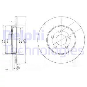 Гальмівний диск, Delphi BG3663C