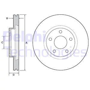 Гальмівний диск, Delphi BG4562C