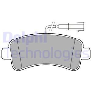 Комплект гальмівних накладок, дискове гальмо, Delphi LP3185