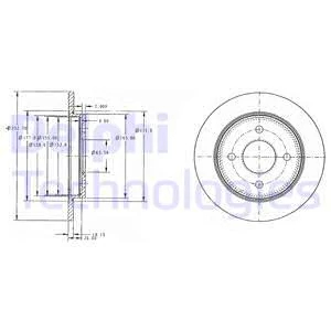 Гальмівний диск, Delphi BG3054C