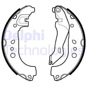 Комплект гальмівних колодок, Delphi LS2107