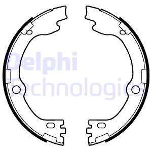 Комплект гальмівних колодок, стоянкове гальмо, Delphi LS2119