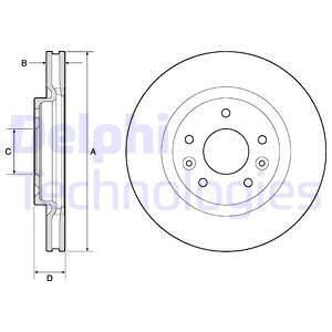 Гальмівний диск, Delphi BG4770C