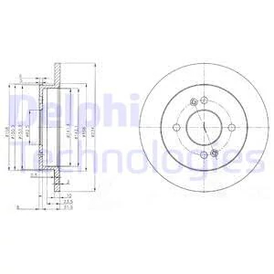 Гальмівний диск, Delphi BG3981C