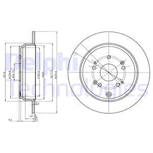 Гальмівний диск, Delphi BG4064C