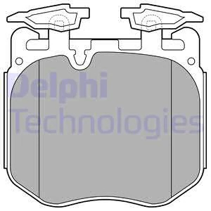 Комплект гальмівних накладок, дискове гальмо, Delphi LP3304