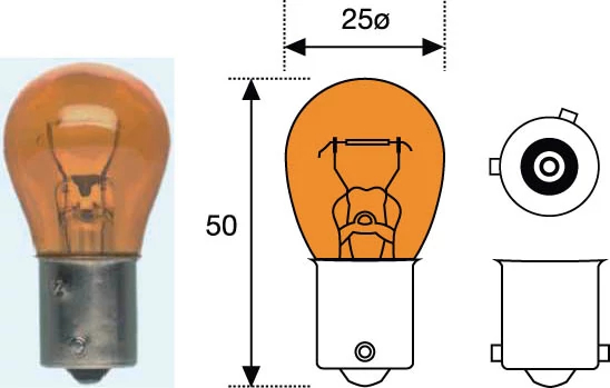 Лампа розжарювання, вказівник повороту, Magneti Marelli 008507100000